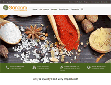 Tablet Screenshot of gandomfood.com
